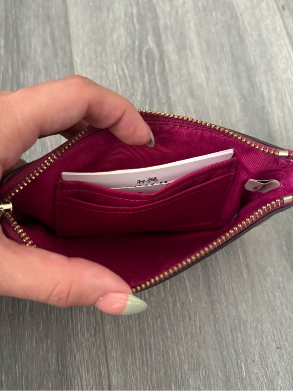 Coach Elegant Hot Pink Leather Wristlet - Picture 2 of 3